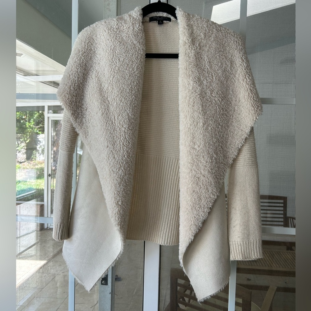 Romeo and Juliet faux sterling cream fold over cardigan knitted sweater